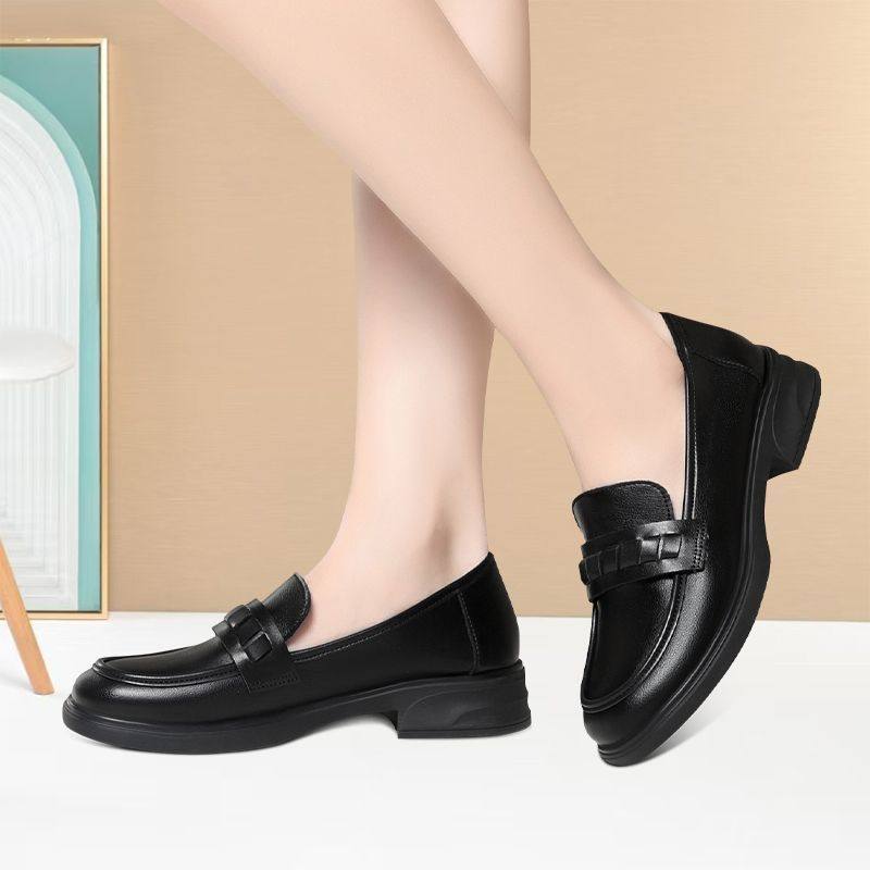 轻便舒适耐磨深口单鞋通勤粗跟女乐福鞋防滑工作鞋软底小皮鞋女鞋,淘宝优惠券,粉丝福利购,淘宝优惠卷