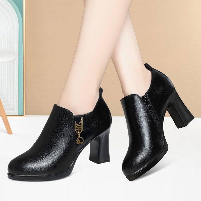 耐磨低帮高跟鞋新款百搭妈妈女鞋中年旗袍走秀鞋洋气新款深口单鞋,淘宝优惠券,粉丝福利购,淘宝优惠卷