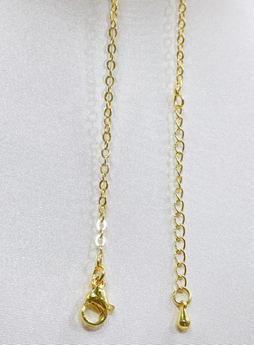 铜镀18k保色项链锁骨链简约百搭时尚饰品配件手工diy饰品配件