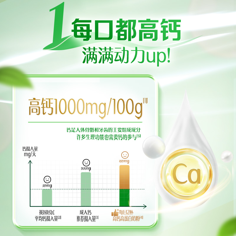 伊利欣活成人高钙高蛋白学生中老年多维营养奶粉300g旗舰店正品