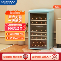 DAEWOO Daewoo Thermostatic Red Wine Cabinet Air-cooled Twin Warm Home Thermostatic Small Ice Bar Retro Storage Wine Cabinet Refrigerated Cabinet