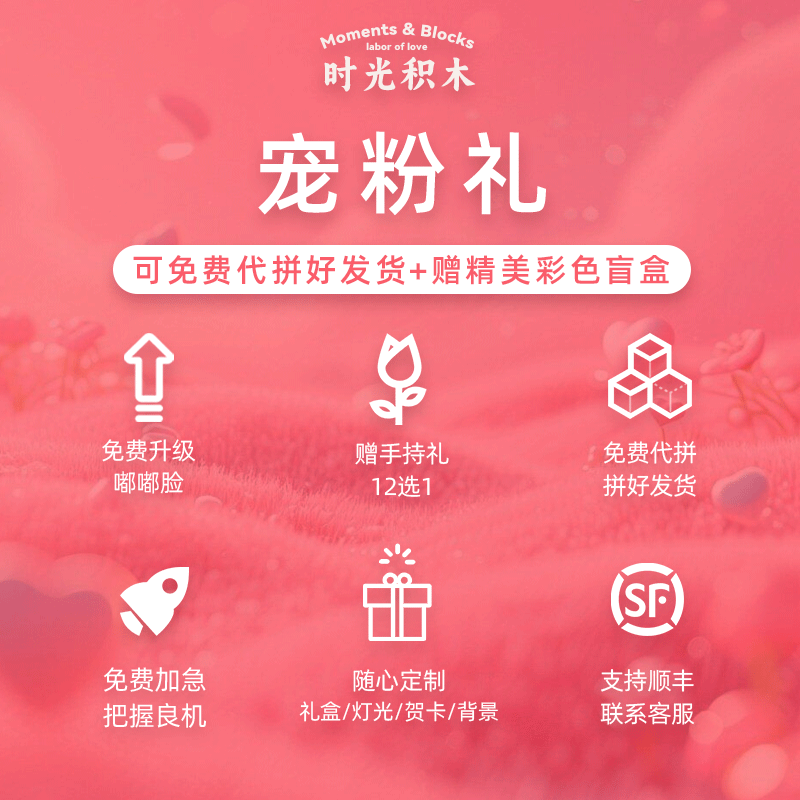 照片定制积木人像情侣情人节生日礼物手工diy盲盒礼品礼盒男女生
