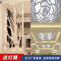 Hollowed-out carved flower plate ceiling partition decorative through flower Chinese living room gangway background wall Eurostyle screen PVC manufacturer