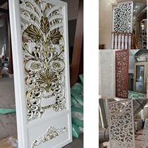Eurostyle Style Solid Wood Screen Partition Xuan Guan Background Density Board Hollowed-out Partition Flower Lattice flower plate floating manufacturer