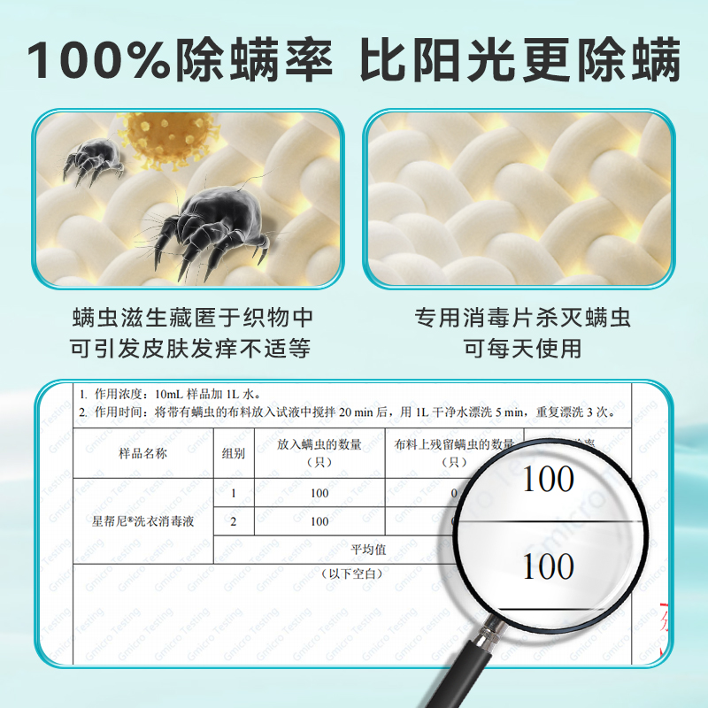 宿舍公用洗衣机消毒液公共衣物清洗杀真菌凝珠泡腾片除螨除菌剂 - 图3