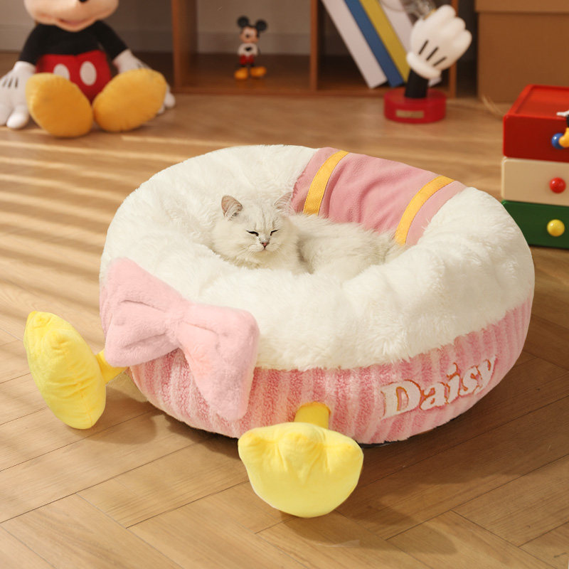 迪士尼黛西猫窝冬季保暖宠物窝唐老鸭狗窝大号猫床可拆洗猫咪垫子,淘宝优惠券,粉丝福利购,淘宝优惠卷
