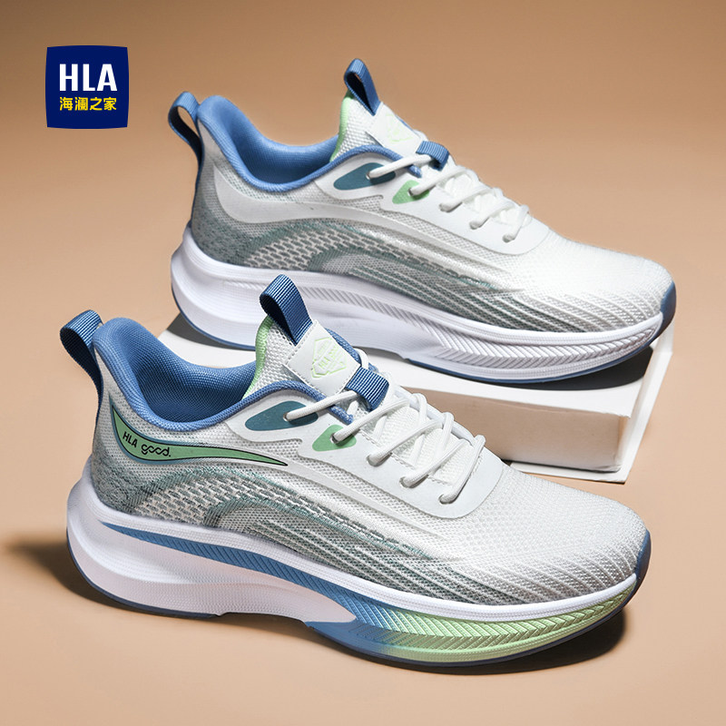 海澜之家男鞋2025新款夏季飞织网面休闲运动鞋男士软底跑步鞋子男 - 图0