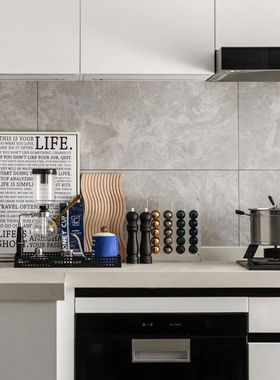 现代轻奢样板间厨房胶囊咖啡橙色主题水吧台软装饰品组合摆件套装