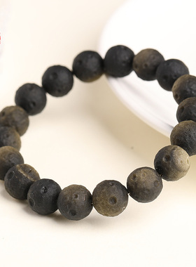 跨境蓓蓓福  天然·金曜石陨石手链陨石形手串 星球陨石个性手链