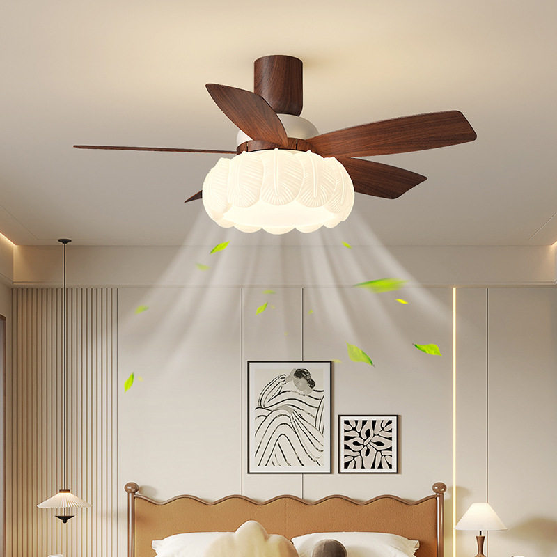 迪格雅简约原木风餐厅客厅静音风扇灯复古胡桃木卧室书房护眼主灯,淘宝优惠券,粉丝福利购,淘宝优惠卷