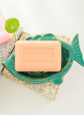 Sungmor 铸铁肥皂盒复古摆件可爱造型香皂沥水架桌面装饰小型收纳