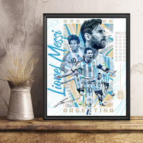 World Cup Argentina Messi poster photo frame swing piece football gift decoration painting Souvenir Perimeter Hands