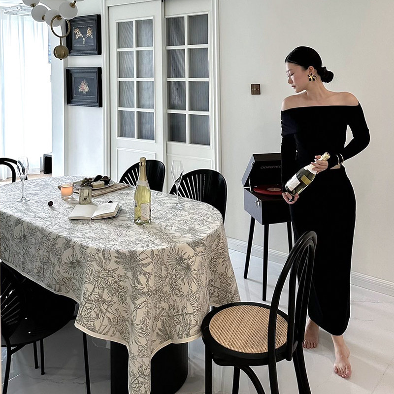 雨雾中古雨林桌布法式田园轻奢提花氛围感餐桌盖布茶几台布定制,淘宝优惠券,粉丝福利购,淘宝优惠卷