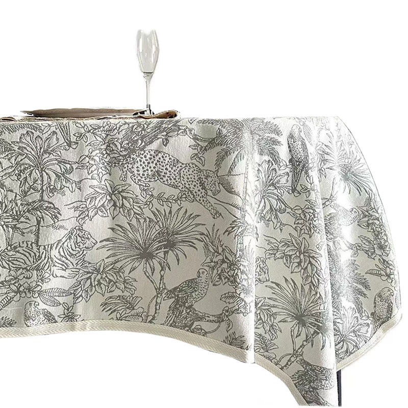 雨雾中古雨林桌布法式田园轻奢提花氛围感餐桌盖布茶几台布定制,淘宝优惠券,粉丝福利购,淘宝优惠卷