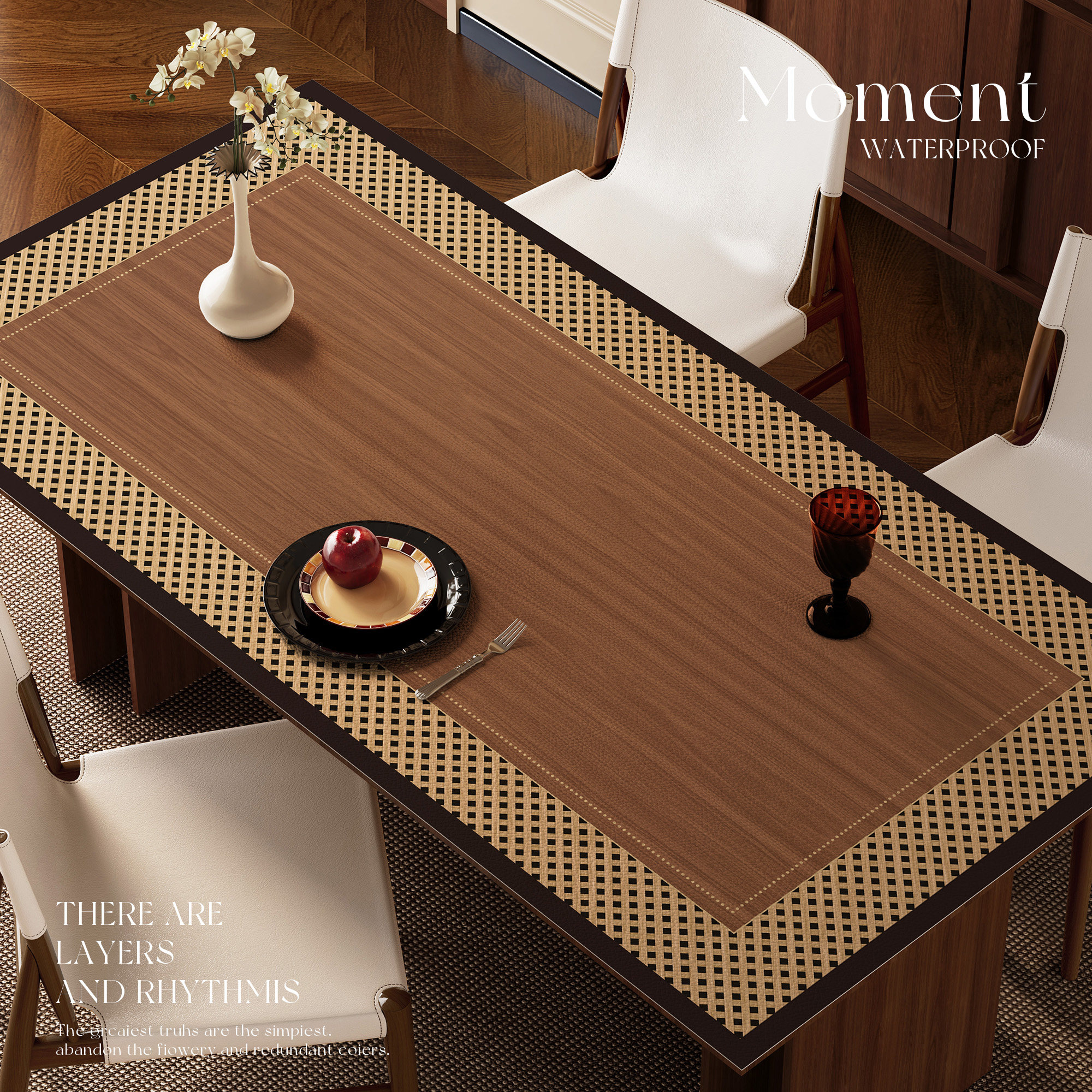 中古风仿木纹餐桌垫防水防油防烫免洗桌垫高级感茶几桌面保护垫,淘宝优惠券,粉丝福利购,淘宝优惠卷