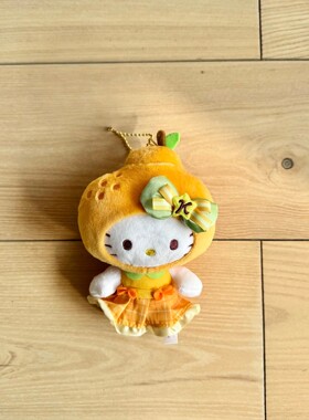 日本ULALOV济州岛限定橘子造型 KITTY毛绒挂件玩偶公仔送礼物