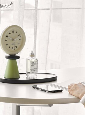Mandelda家居客厅创意时钟玄关托盘收纳摆件电视柜座钟桌面装饰品