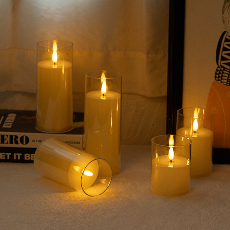 Electronic candle lights wedding scene arrangement decorative lights