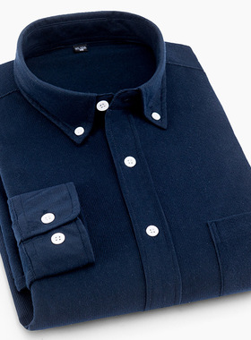 衬衫男蓝红色办公衬衫衣服