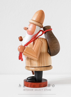 德国传统手工木制香薰炉圣诞老人