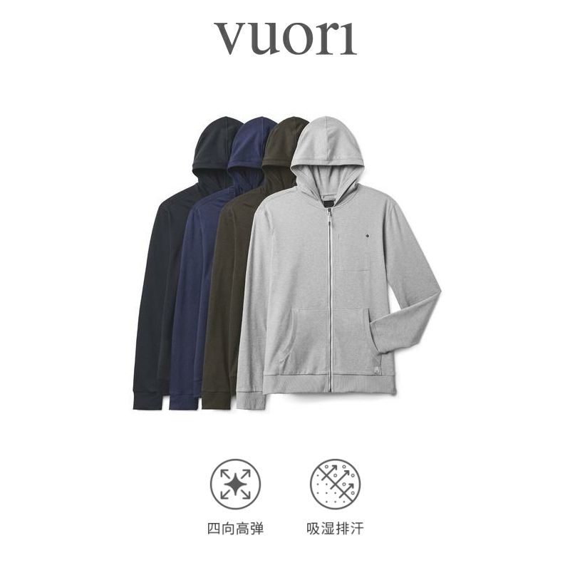 Vuori Coronado Hoodie飞奥力长袖外套卫衣训练运动男V243