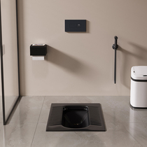 Black embedded squatting pit Home concealed induction wall-type water tank concealed toilet toilet squatting toilet