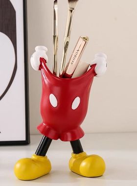 temu爆款提裤子笔筒卧室梳妆台毛笔眉笔收纳化妆刷桌面提裤衩笔筒