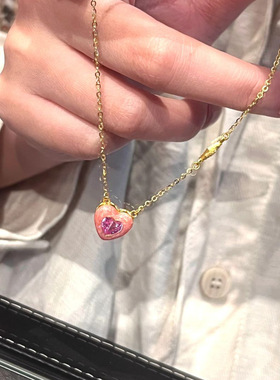 少女感甜美金色爱心项链女个性百