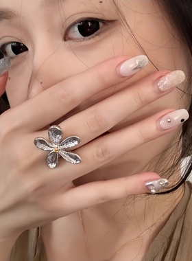 千代兰开口可调节小众指环