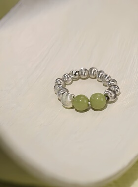 时系列日出龙葵花圆珠戒指