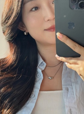 小陨石极简百搭吊坠锁骨链