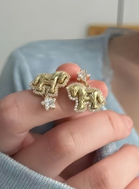 小马钱钱马年不对称锁骨链本命年