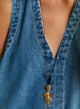 2025秋季新款摇曳棕榈长项链