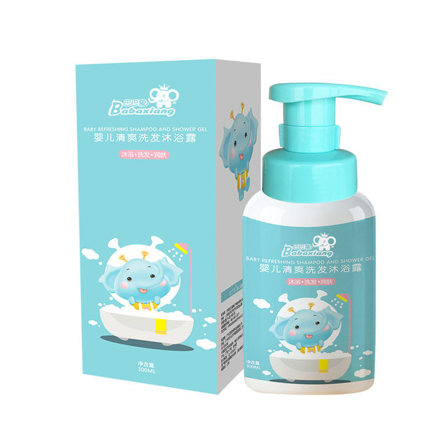 Baba Elephant Baby Refreshing Shampoo and Shower Gel 2-in-1 Newborn Children Infant Gentle Foam Type