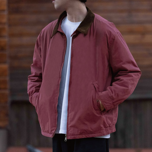 Hungry Artist新款水洗灯芯绒翻领棉服夹克男士工装老钱风外套女 - 图0