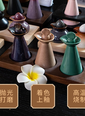 美容院用spa水疗酒店陶瓷精油瓶