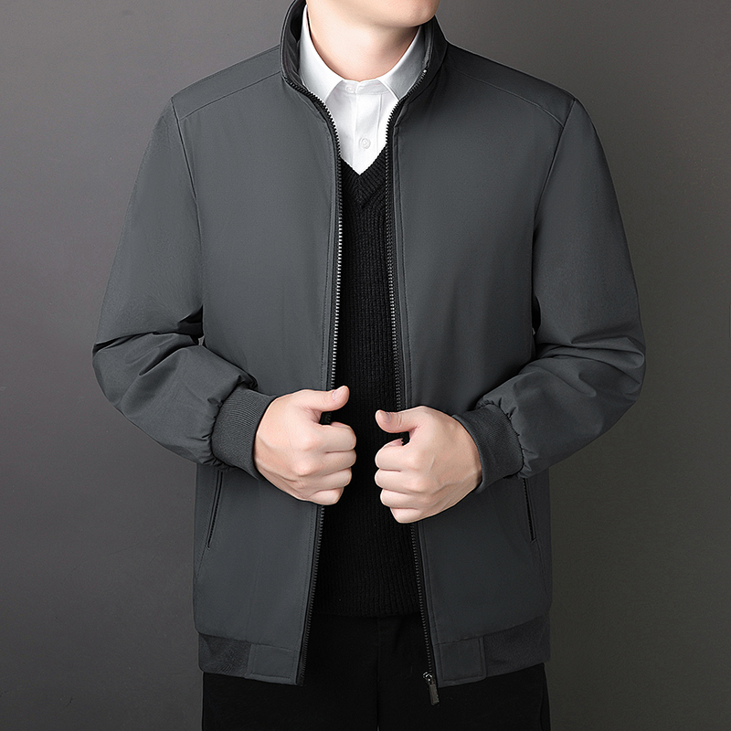 加絨加厚中老年爸爸裝男士寬松大碼夾克外套中年人男裝冬裝秋冬季_SXRT旗艦店_男裝