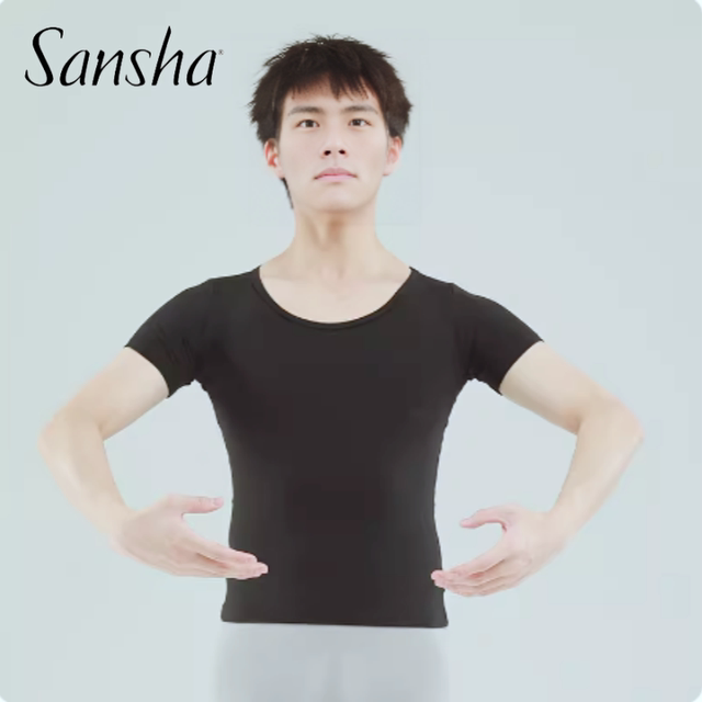 Sansha tops ballet art exam training clothes short sleeves