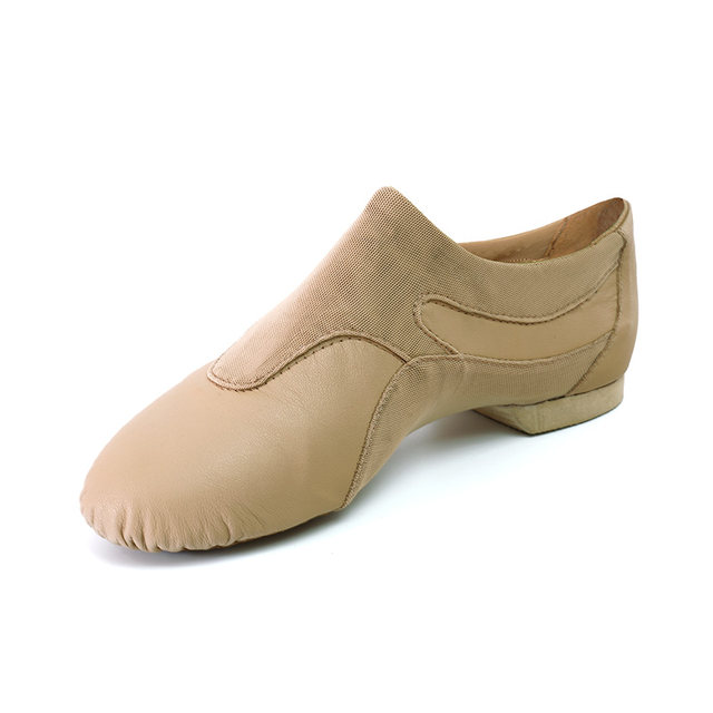 Elastic mesh jazz dance shoes sansha leather training shoes