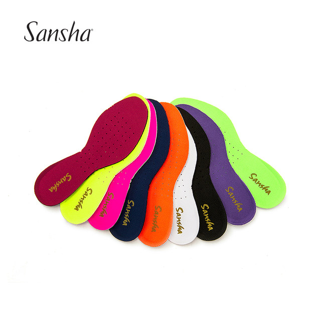 Sansha insoles are breathable, shock-absorbing and sweat-absorbing black