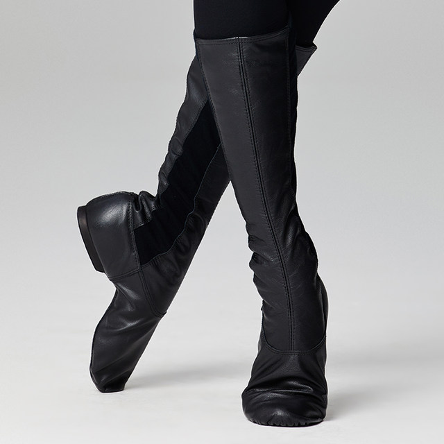 Sansha theater boots high folk dance cowhide stretch