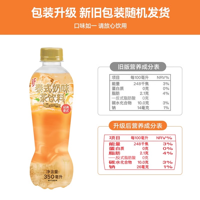 if泰式奶茶350ml小瓶装泰国原装进口奶味饮品整箱下午茶红茶饮料