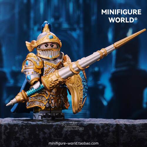 圆桌骑士中世纪兰斯洛特亚瑟王骑士战马盾牌第三方积木人仔玩具 - 图0