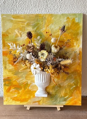 DIY法式油画永生花束装饰画