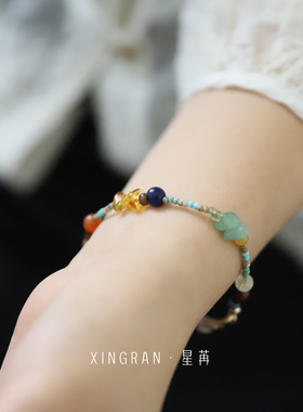 天然石手串手链女小众原创