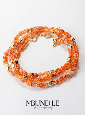 摩邦珠宝浮光跃金项链