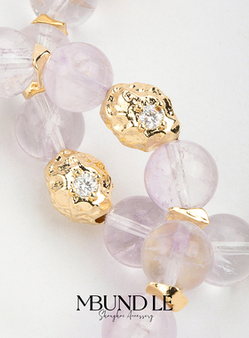 摩邦珠宝梦幻迷迭香- 玻利维亚紫水晶手串9-10mm一条女款节日