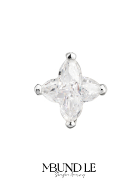 摩邦珠宝不落星光·百合切白项链新款小众百搭男女气质同款