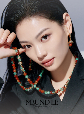 摩邦珠宝绮遇·惊鸿色-红蓝驼铃项链/手链两戴款小众新款节日礼物