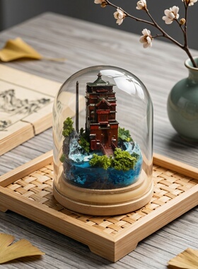 手工油屋微缩场景模型手办摆件